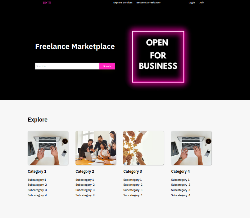 Freelancing Marketplace Template Bubble